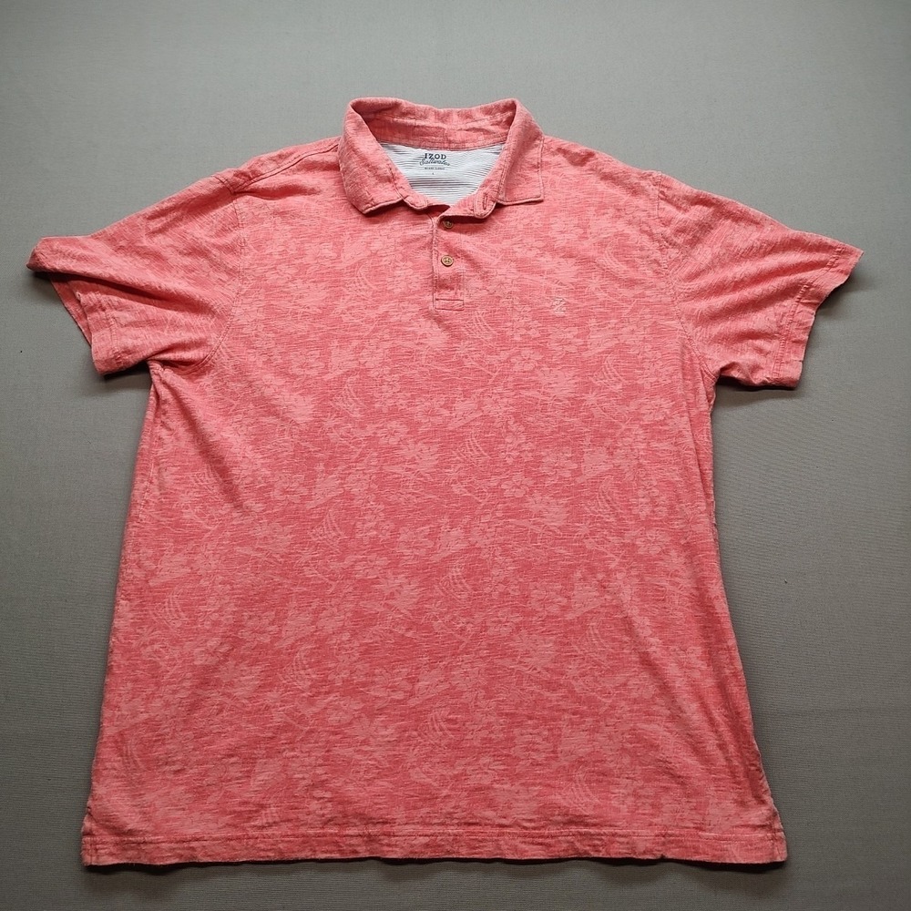 izod Men's saltwater Polo Orange Size Large